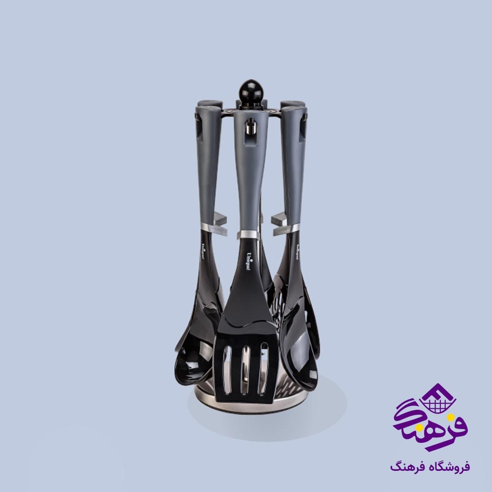 ست کفگیر و ملاقه 7 پارچه یونیک کد 1120 مدل انتیک رنگی 