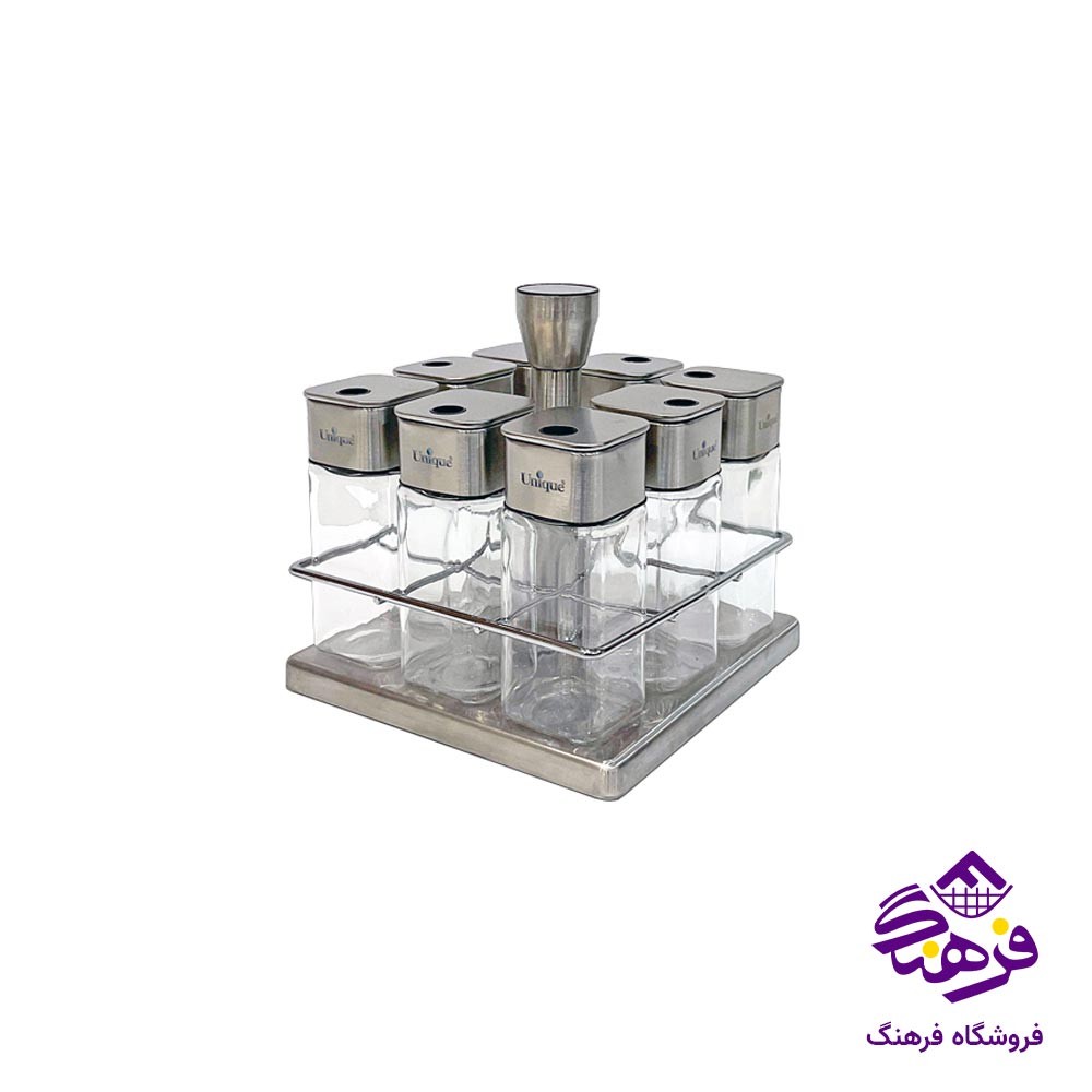 ست ادویه پاش یونیک مربع 1623 (8 عددی)
