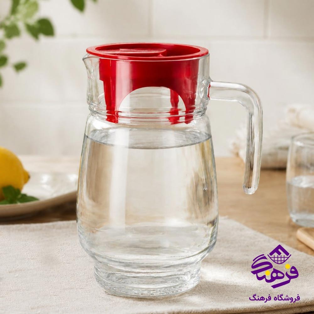 پارچ درب دار بلور کاوه مدل الن