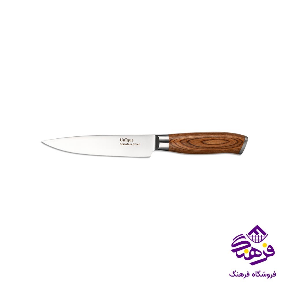 کارد آشپزخانه یونیک دسته چوبی سایز 6 کد 5542