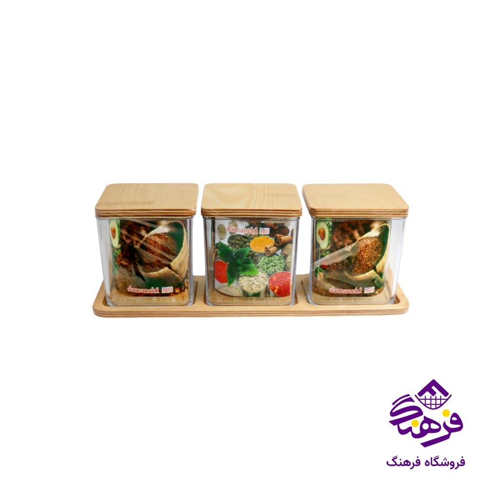 جا ادویه دل کادو مدل کریستال 3 عددی