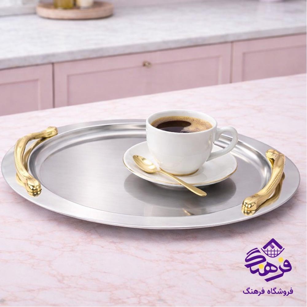 سینی روحی طرحدار گرد سایز 10