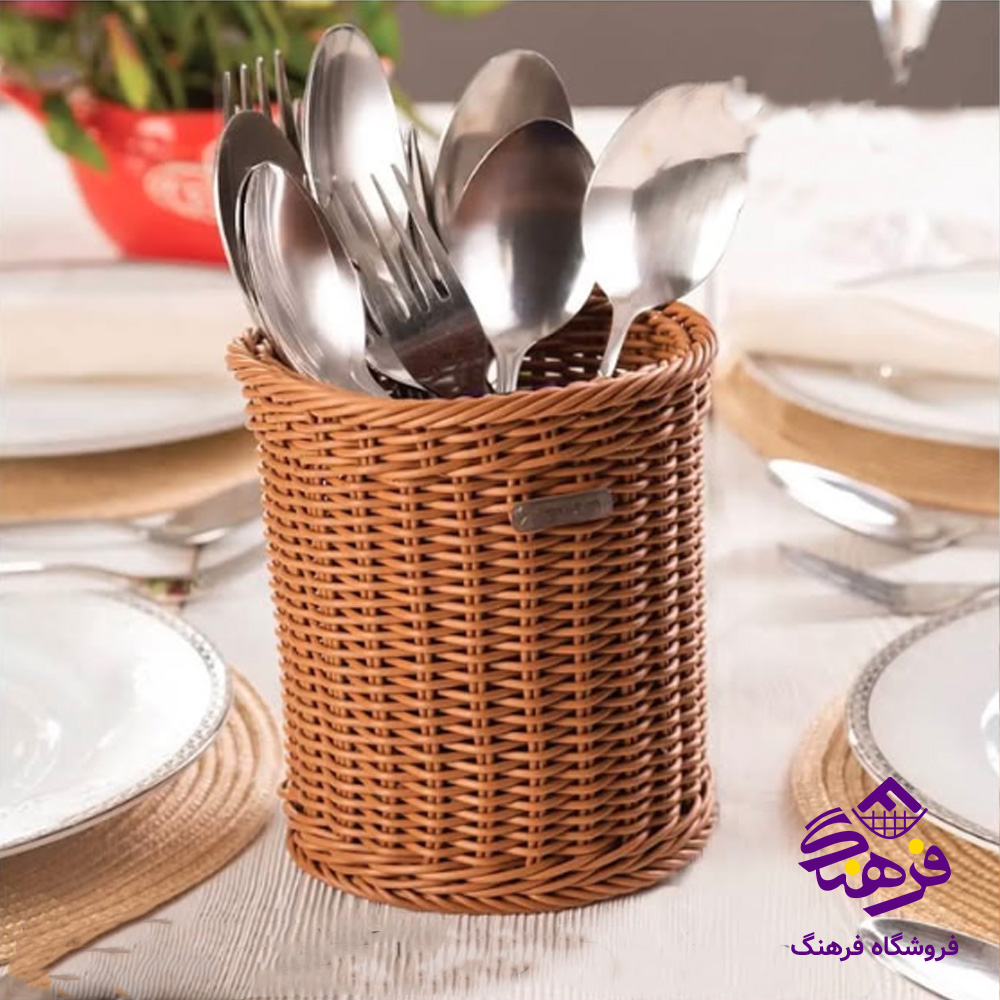 سبد بافت زيبا استوانه برنا کوچک